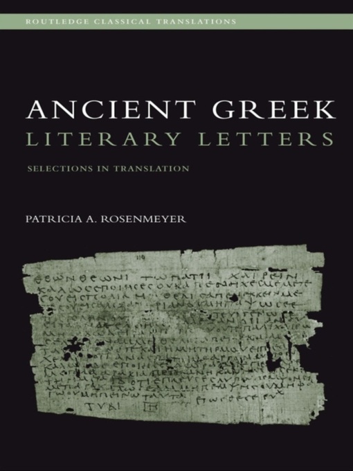 Cover image for Ancient Greek Literary Letters